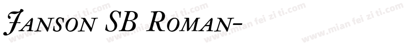 Janson SB Roman字体转换